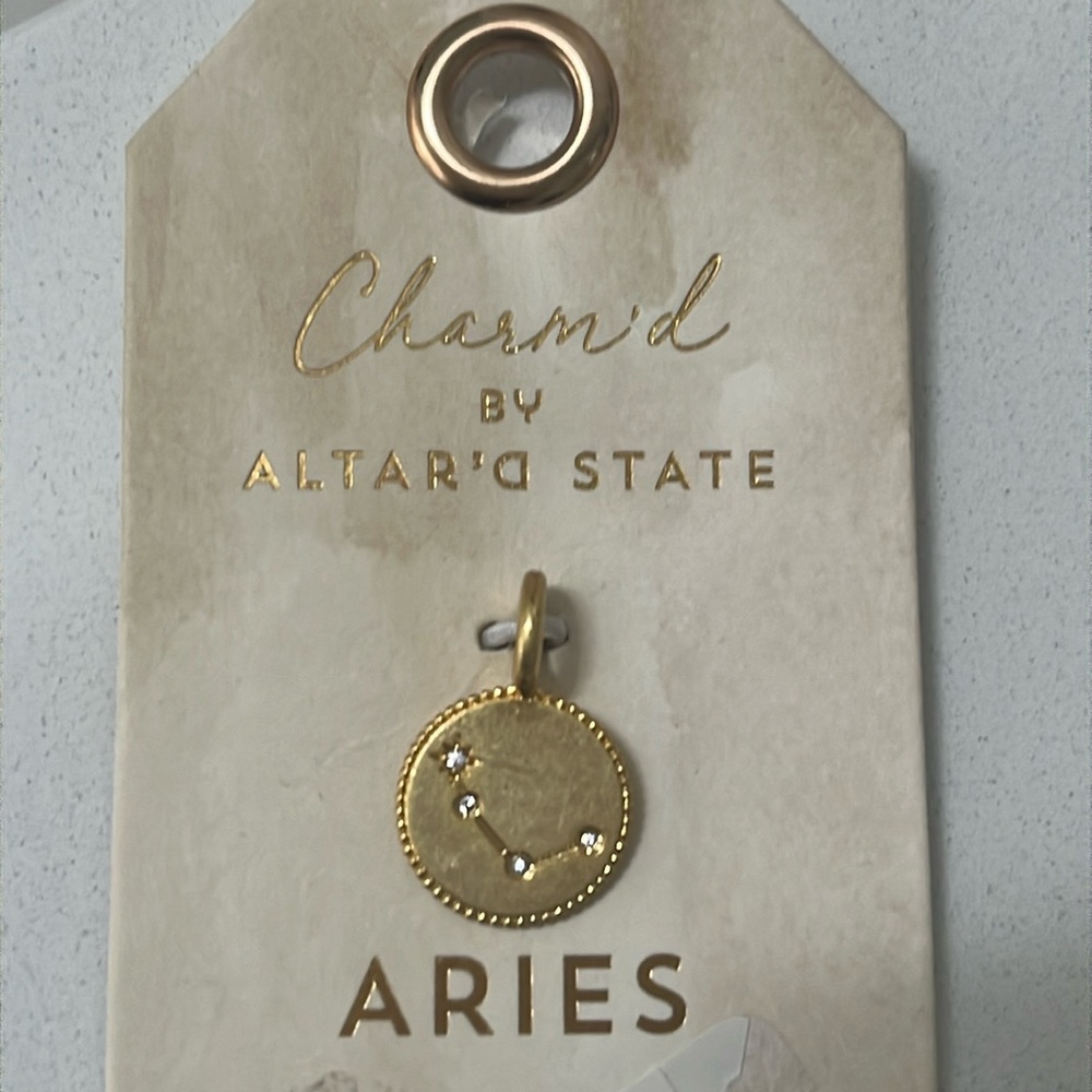 NWT Altard Stated Aries antique Gold charm
